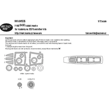 Plastikový model New Ware 1/72 Mask F-14B BASIC (ACAD)
