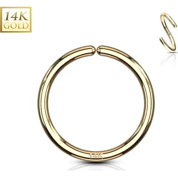 Piercing Šperky4U Zlatý piercing - kruh, Au 585/1000 - ZL01180-0807-YG