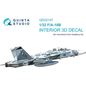 Plastikový model Quinta studio 1/32 F/A-18B 3D-Printed&col.Interior (ACAD)