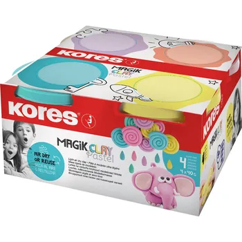 modelína a plastelína Kores Magik Clay Pastel 4x 40 g