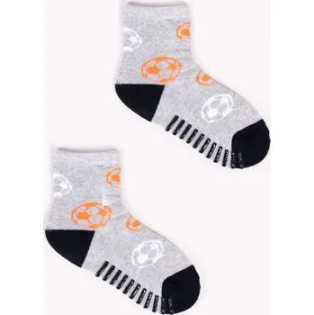 ABS ponožky capáčky YO SKA0020 protiskluzové šedé s míči velikosti ponožek: 14-15 ( EUR vel. 20-22)