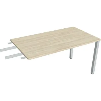 Kancelářský vozík HOBIS přídavný stůl do úhlu - US 1400 RU, hloubka 80 cm, akát + doprava zdarma