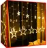 Vánoční světelný závěs Iso Trade ISO14747 světelný závěs hvězdy 138 LED teplá bílá