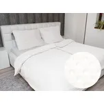 Hřejivé ložní povlečení Minky 3D puntíky MKP-016 Krémově bílé Prodloužené 140x220 a 70x90 cm