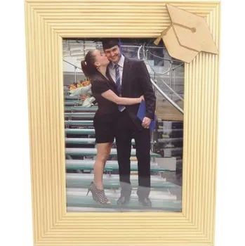 Gadget Fotorámeček s promoční čepicí - přírodní