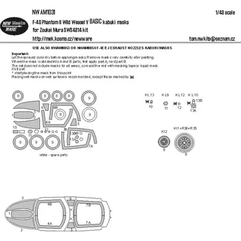 Plastikový model New Ware 1/48 Mask F-4G Phant.II Wild Weasel V BASIC (ZOUK)