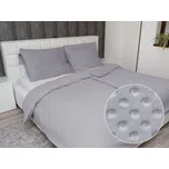 Hřejivé ložní povlečení Minky 3D puntíky MKP-048 Šedé Jednolůžko 140x200 a 70x90 cm