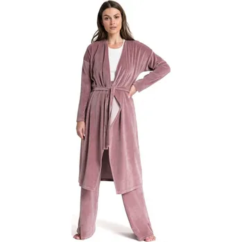 Dámský župan Dámský sametový župan LA087 - Lalupa modrá S/M