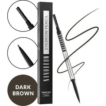 Přípravek na oči Nanobrow Eyebrow Pencil Přesná tužka na make-up obočí s ultra jemným hrotem Odstín: Dark Brown 1g