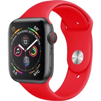 Řemínek na hodinky AW Jednobarevný řemínek na Apple Watch - Červený Šířka uchycení řemínku: 38/40/41/42mm, Délka řemínku: Pánský - M/L (14 - 20cm), Barva: Červený IR-MJ01-004