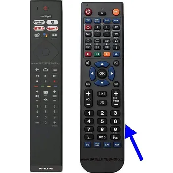 Dálkový ovladač Philips 43PUS8546 náhradní dálkový ovladač