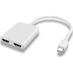Adaptér mini DisplayPort - 2x HDMI , rozšíření + zrcadlení obrazu, 4K*2K@30Hz