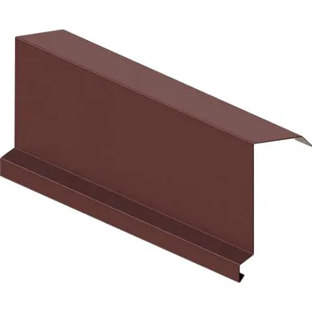 Plech Závětrná lišta horní RŠ 250, 3 bm, Český hliník, Tmavě Hnědá RAL 8019