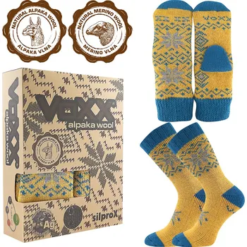 Dámské oblečení VoXX Alta set ponožky a palčáky tmavě žluté 39-42