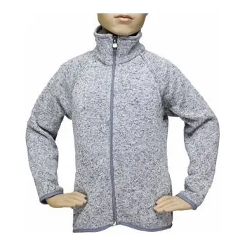 Dětský sportovní svetr Fantom šedý melír / šedá lemovka velikost 128