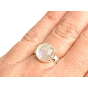 Prsten Prsten s kulatým měsíčním kamenem Ag 925/1000