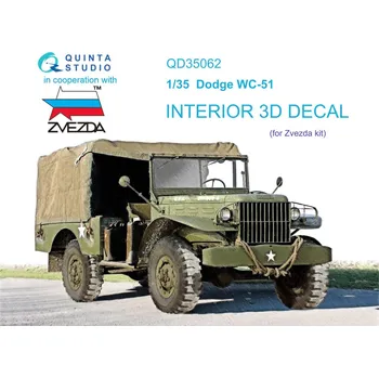 Plastikový model Quinta studio 1/35 Dodge WC-51 3D-Printed&col.Interior (ZVE)