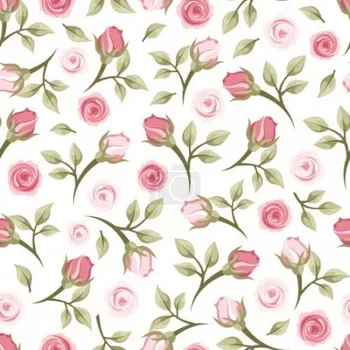 Impregnovaná látka kočárkovina, provence, poupata růží, látka, metráž