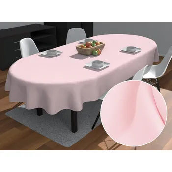 ubrus Dekorační oválný ubrus Rongo RG-062 Cukrově růžový 100x140 cm