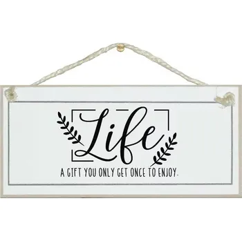 Domovní cedule Crafty Clara Dřevěná Cedula - Life