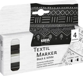 C.Kreul Textil Marker sada fix černé/bílé 4 ks