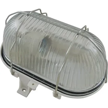 LED panel Tracon TLH-08S Plast.nást.sviet.ovál., Bílé, s kov.mriež., Ruční otevření 230 V, 50Hz,E27,max.60W,IP44,class II (Tracon TLH-08S)