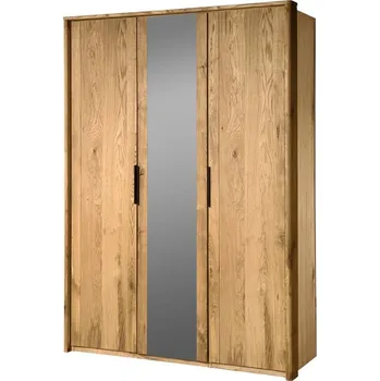 Šatní skříň Dubová šatní skříň DENVER  - DALLAS 13 se zrcadlem Barevné provedení: Dub - přírodní