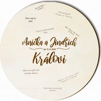 Svatební dekorace Svatební strom kruh - 30x30 cm + doprava zdarma