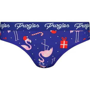 Kalhotky Dámske kalhotky Flamingo Christmas - Frogies Frogies modrá | růžová 1952221