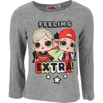 Dívčí tričko SUN CITY Dívčí tričko L.O.L. Surprise Extra bavlna šedé Velikost: 128 (8 let)