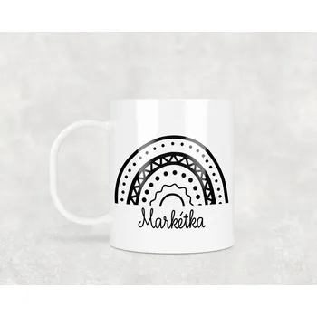 Domovi Plastový hrnek s vlastním jménem s duhou 330ml