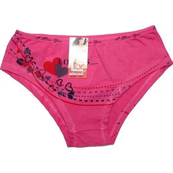 Dámské oblečení Dámské kalhotky bokové Srdíčka 6827 malinové