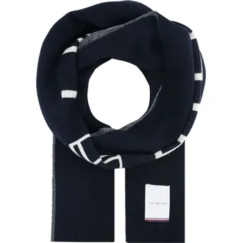 Módní doplněk Tommy Hilfiger Šála s přídavkem vlny a kašmíru | Barva:tmavě modrá | Velikost:OS