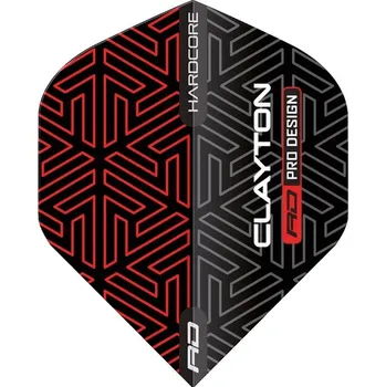 Příslušenství pro šipky Letky Red Dragon Hardcore JONNY CLAYTON Red & Black