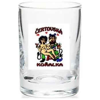 Sklenice Krosno Odlivka, panák skleněná 30ml, ČERTI, sada 6ks