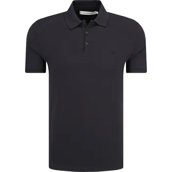 Pánská košile CALVIN KLEIN JEANS Polokošile CORE PIQUE | Barva:černý | Velikost:XL