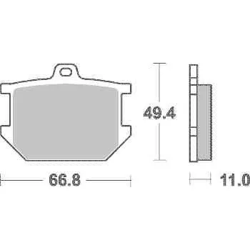 Brzda pro motocykl Brzdové destičky DP Brakes přední YAMAHA SR 500 řetěz 520 rok 78