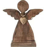Orion Anděl z mangového dřeva s kovovým…