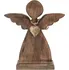 Vánoční dekorace Orion Anděl z mangového dřeva s kovovým srdcem 26 x 30,5 cm
