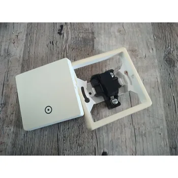 vypínač a zásuvka Starý vypínač včetně strojku ABB Classic zaoblený 3553 Varianta: č.1/0 zvonkový bílý sežloutlý