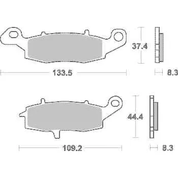 Brzda pro motocykl Brzdové destičky DP Brakes přední KAWASAKI W 650 rok 99-05