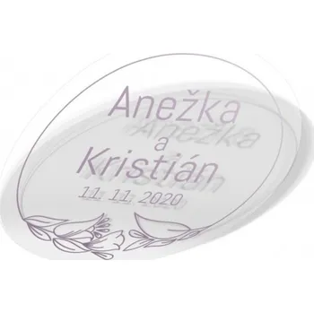 Svatební dekorace Svatební samolepka kruh s květinami