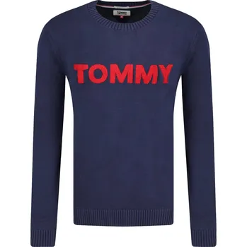 Pánský svetr Tommy Jeans Svetr TJM BOLD LOGO | Barva:tmavě modrá | Velikost:XXL