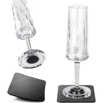Sklenice Silwy magnetická plastová sada sklenic na šampaňské 150 ml, Hightech