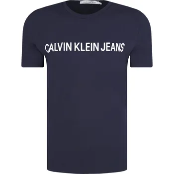 Pánské tričko CALVIN KLEIN JEANS Tričko CORE INSTITUTIONAL LOGO | Barva:tmavě modrá | Velikost:S