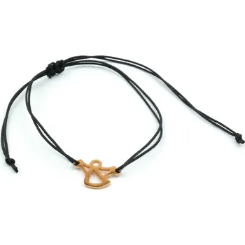 Náramek Moni černý náramek s andělíčkem