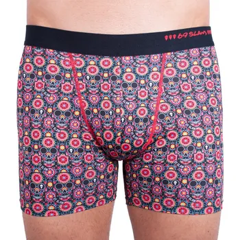 Boxerky Pánské boxerky 69SLAM fit flower skull XXL MBYFKS-PO - lebky kytky Možnost vrácení zboží ZDARMA do 120 dnů!
