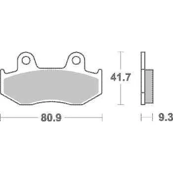 Brzda pro motocykl Brzdové destičky DP Brakes zadní YAMAHA YFZ 450 S rok 06-14
