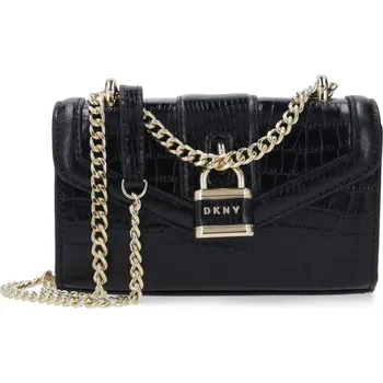 Kabelka DKNY Kůžoná crossbody kabelka ELLA MINI | Barva:černý | Velikost:OS