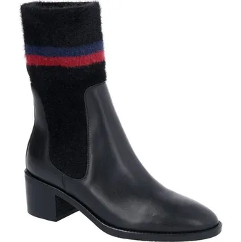 Dámské holínky Tommy Hilfiger Kůžoné kotníkové boty COSY | Barva:černý | Velikost:39